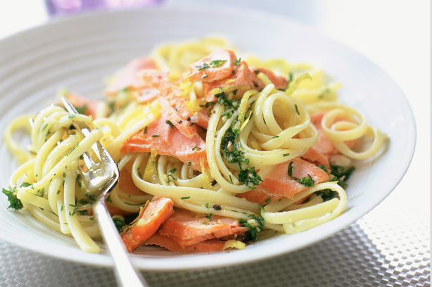Salmon and Dill Linguine