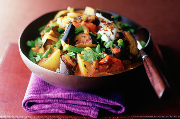 Aubergine and potato curry Aubergine and potato curry