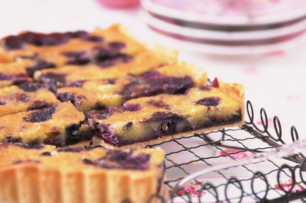 Blueberry bakewell tart