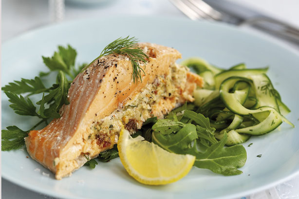 Lemon and dill roast salmon