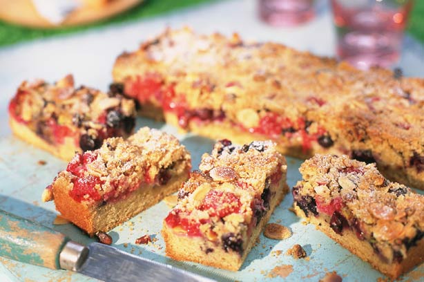 Fruity Streusel Slices