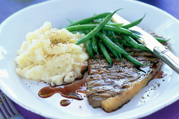 Steak with Parsnip Mash