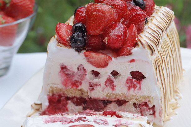 Raspberry Meringue Terrine
