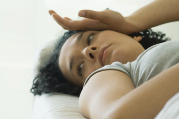 Adult Gastroenteritis woman sick tired influenza depressed sad anxiety