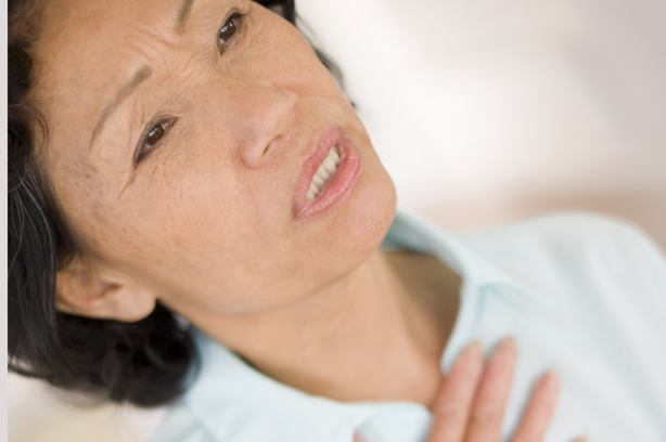 Dyspepsia woman indigestion pain chest