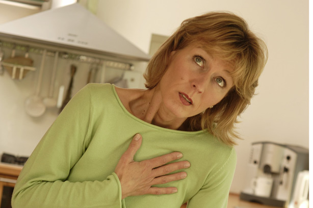 angina woman chest pain anxiety ache heart