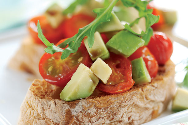 Avocado and tomato bruschetta Avocado and tomato bruschetta