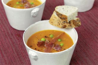 Butternut squash and sweet potato soup