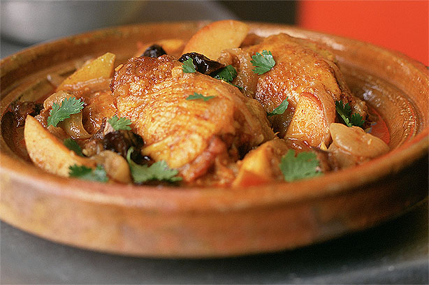 Chicken, Apple and Prune Tajine