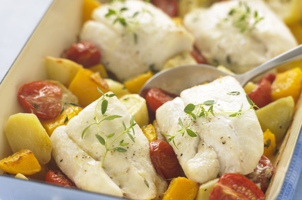 Rustic roasted cod