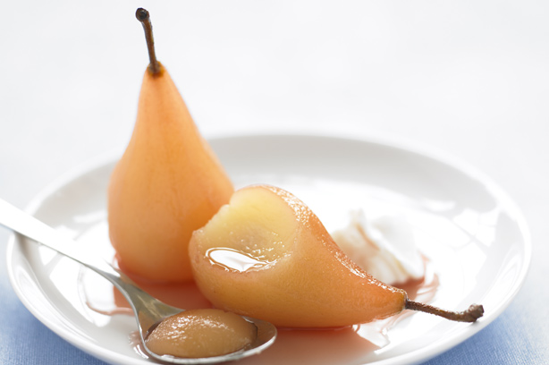 Spiced poached pears