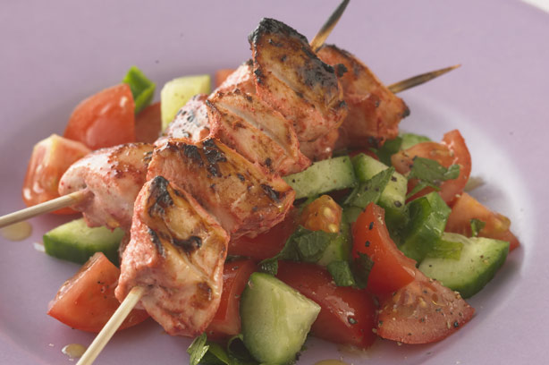 Tandoori chicken kebabs