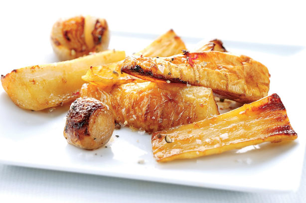 Caramalised parsnips and onions