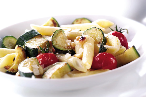 Courgette parmaesan pasta