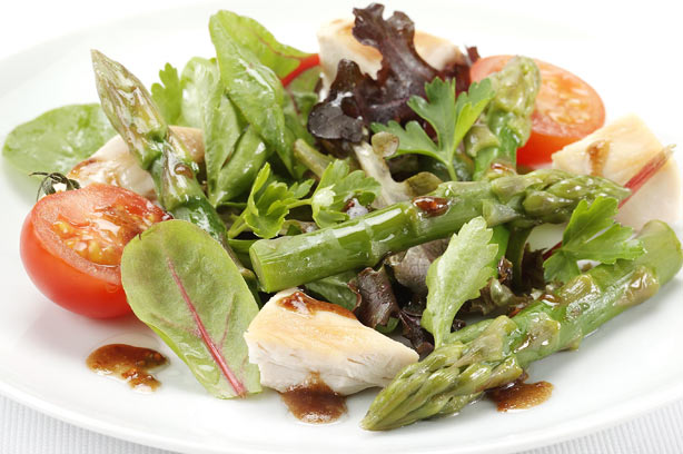 Smoked chicken asparagus