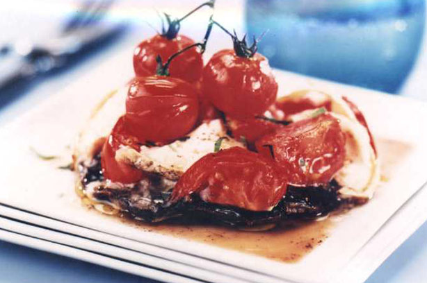 Tomato stuffed mushroom