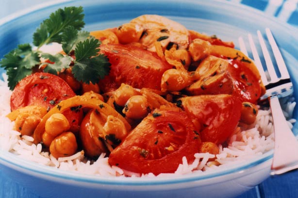 Tomato and chickpea curry Tomato and chickpea curry