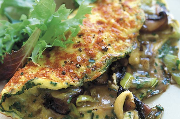 Mushroom and leek omelete Mushroom and leek omelete
