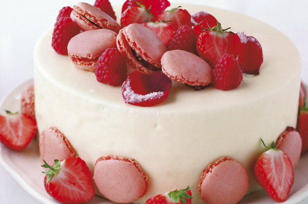 White chocolate celebration cake