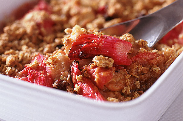 Roast rhubarb and apple crumble Roast rhubarb and apple crumble