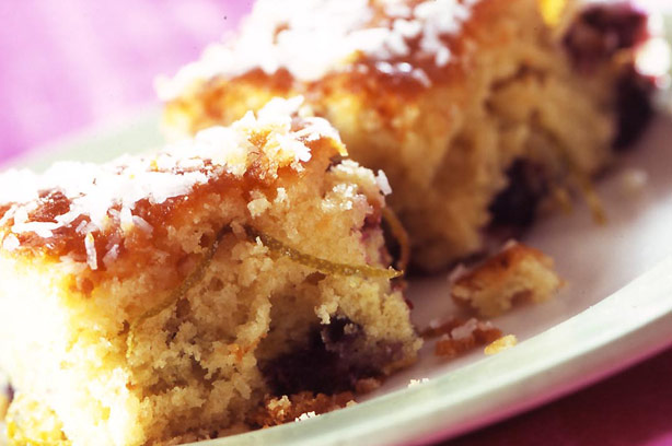 Blueberry coconut lime bars