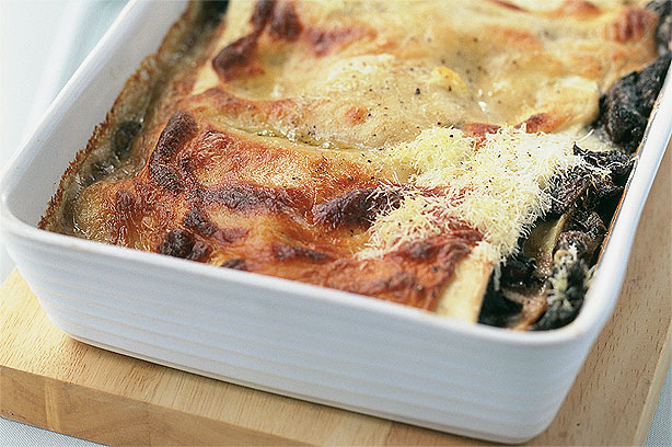 Mushroom, Pesto and Spinach Lasagne Mushroom, Pesto and Spinach Lasagne