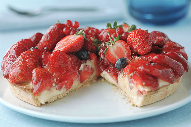 Strawberry Flan Strawberry Flan