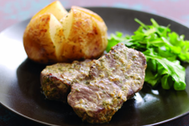 Mustard marinated steaks