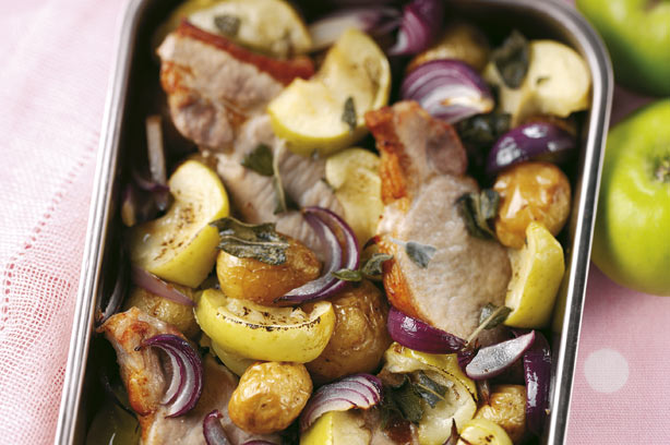 Pork and bramley bake