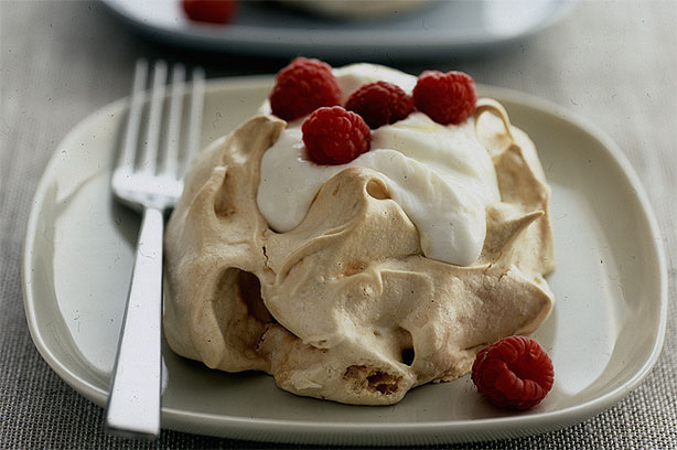 Lemon and Raspberry Pavlovas