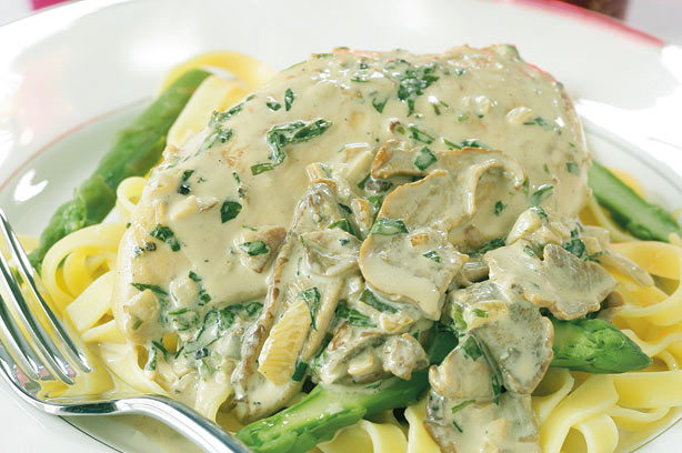Chicken and wild mushroom pasta