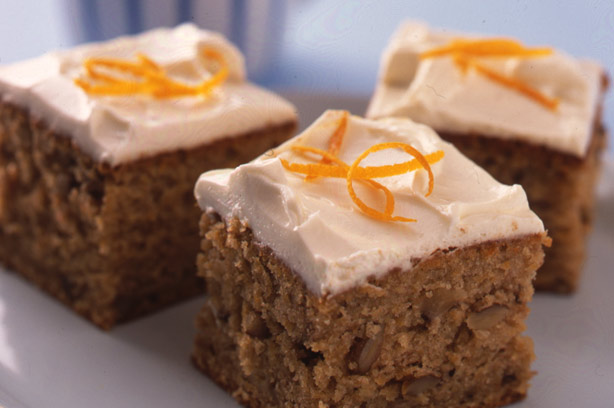 Spiced carrot cake squares Spiced carrot cake squares