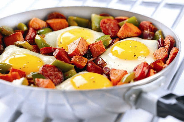 Sweet Potato and Chorizo Hash