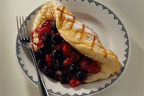 Raspberry and Cherry Treat Omlette