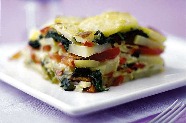 Florentine potato strata Florentine potato strata