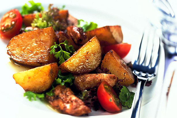 Honey, chicken and potato salad
