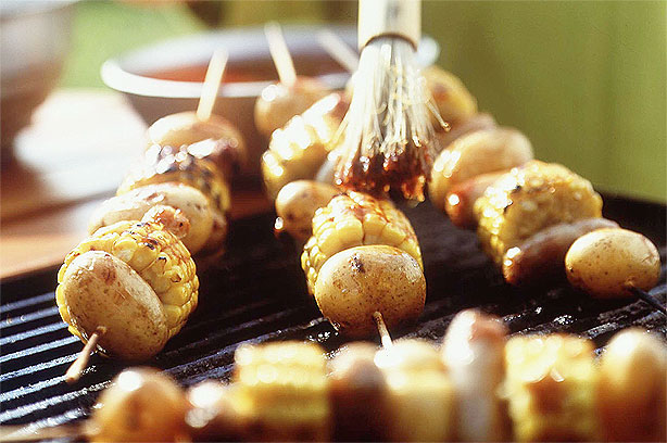 New potato kebabs
