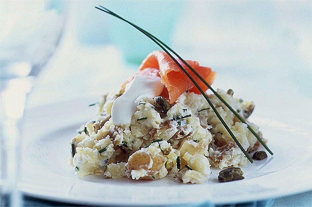 Salmon and potato cakes