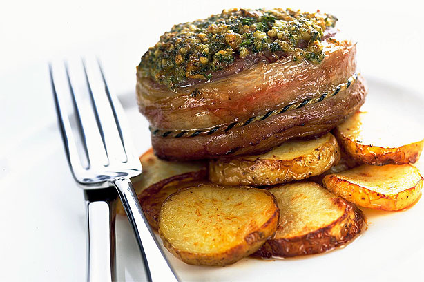 Welsh lamb with pesto and new potatoes Welsh lamb with pesto and new potatoes