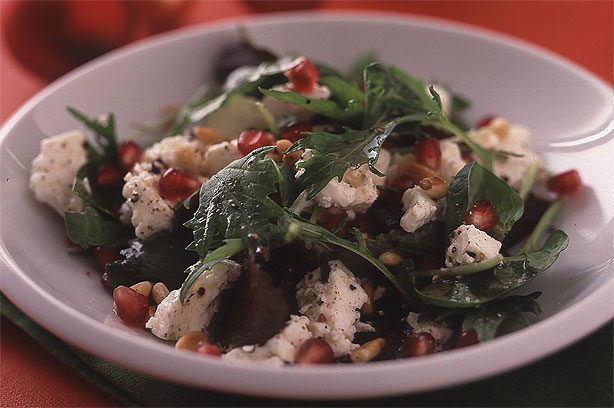 Peppered Feta and Pomegranate Salad