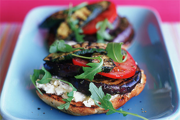 Ratatouille and Cream Cheese Open Sandwich Ratatouille and Cream Cheese Open Sandwich