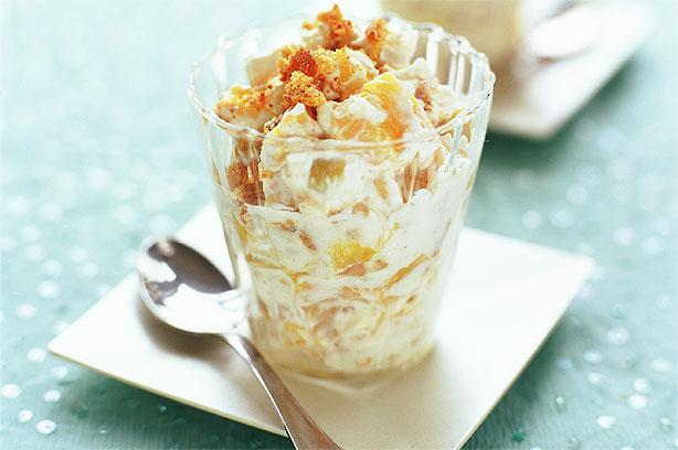 Peach and Amaretti Fool