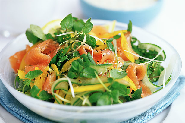 Smoked Salmon Salad with Dijon Honey Dressing