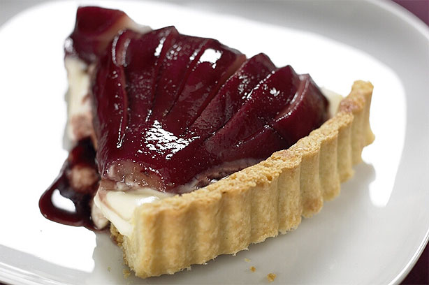 Mulled Wine and Pear Tart