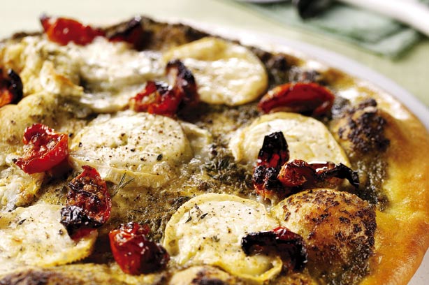 Goats cheese pizza