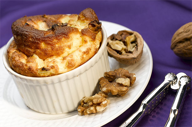 Festive Leek and Emmental Hot Cheese Souffle