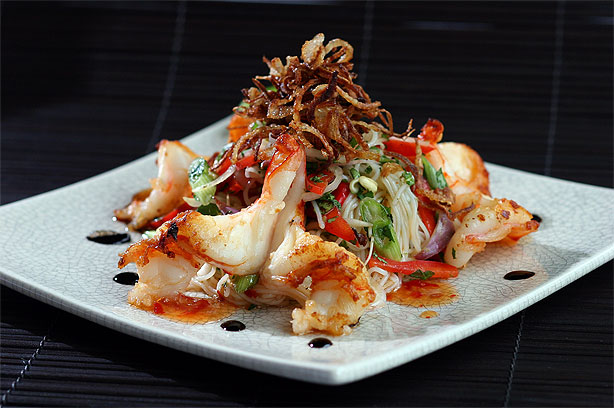 Noodle Salad with Crispy Shallots