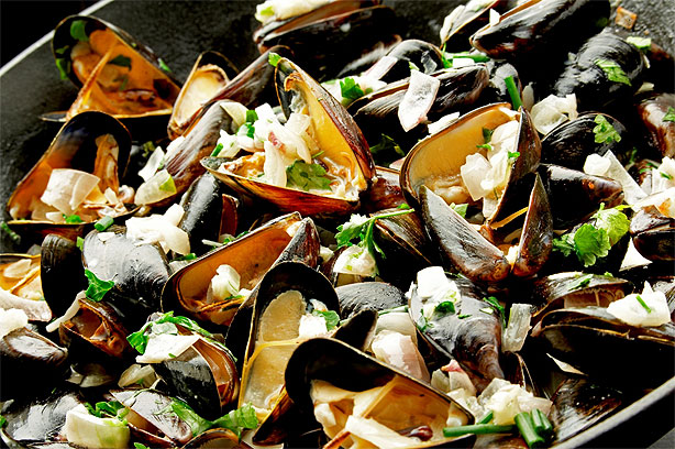Shallot and Mussel Broth