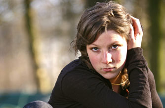 difficult teen moody girl sad depression lonley
