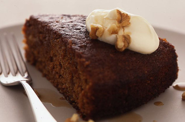 Coffee and walnut torte